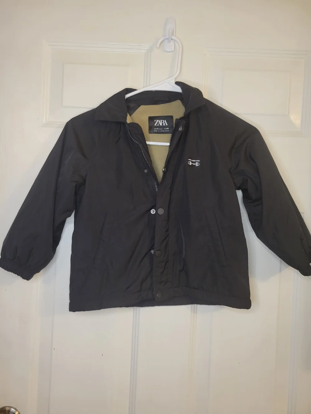 Zara Black Button-Front Coach Jacket - Picture 2 of 7